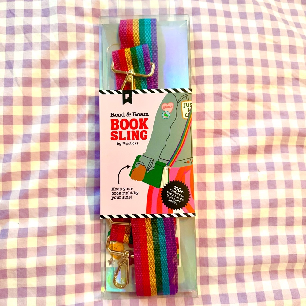 New Pipsticks Rainbow Read and Roam Book Sling